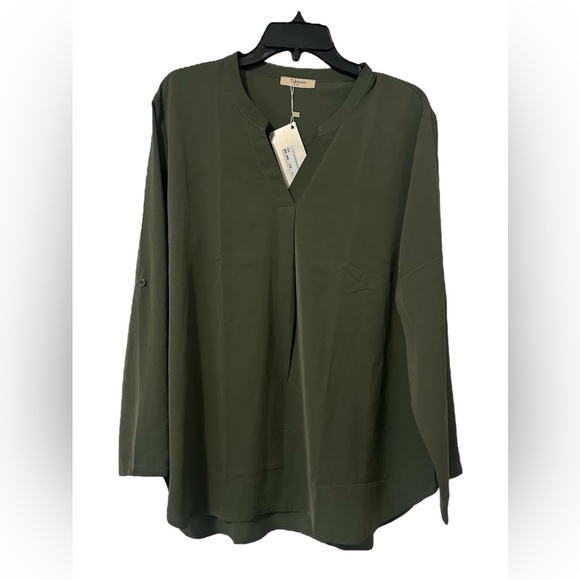 Timeson Tops - 3/4 Sleeve V-neck Blouse